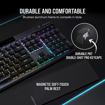 CORSAIR K70 RGB PRO Mechanical Wired Gaming Keyboard – Cherry MX Red Linear Switches, SOCD, PBT Double-Shot Keycaps, 8000Hz Hyper-Polling, NKRO, Anti-Ghosting, Tournament Switch, QWERTY NA – Black