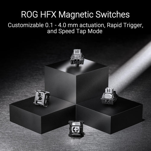 ASUS ROG Falchion Ace HFX Hall Effect Gaming Keyboard – 65% TKL, Dual USB-C, Magnetic Switches, Rapid Trigger, Speed Tap, 8000 Hz Polling, Touch Panel, Portable, Protective Cover, PBT Keycaps - Black