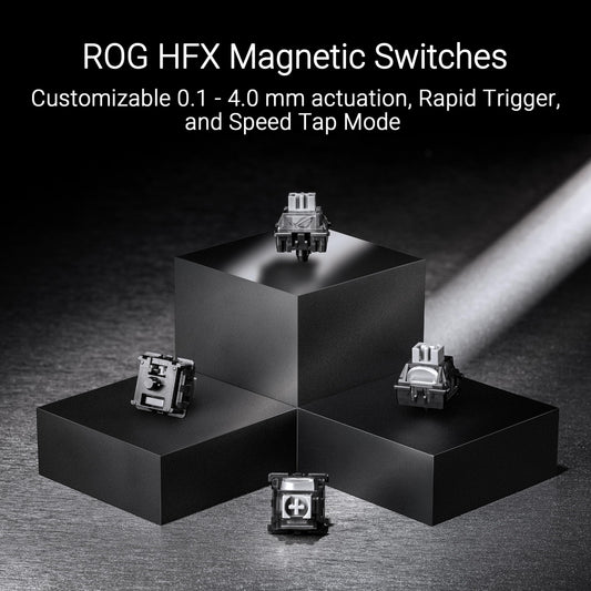 ASUS ROG Falchion Ace HFX Hall Effect Gaming Keyboard – 65% TKL, Dual USB-C, Magnetic Switches, Rapid Trigger, Speed Tap, 8000 Hz Polling, Touch Panel, Portable, Protective Cover, PBT Keycaps - Black