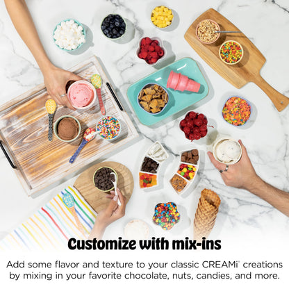 Ninja CREAMi Scoop & Swirl Ice Cream and Soft Serve Maker, Sorbet, Milkshake, Frozen Yogurt, Low Calories Program & More, 13-in-1, Soft Serve Handle & (2) CREAMi 2-in-1 16oz Pints, NC701
