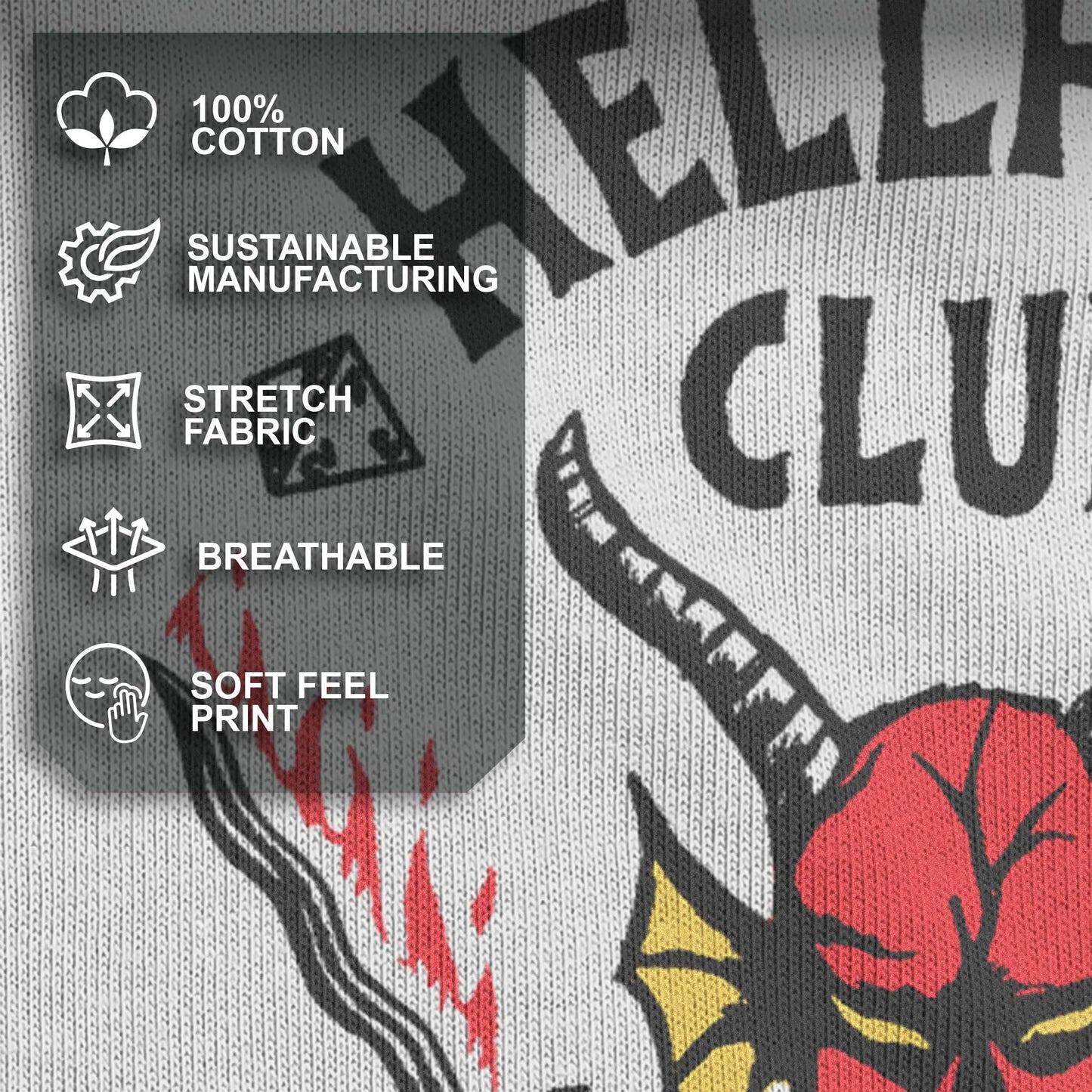 Men's Stranger Things Hellfire Club Costume Baseball Tee - White/Black - Medium